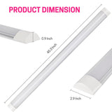 led batten light length 45.3 inch and width 2.9 inch at switch to led 