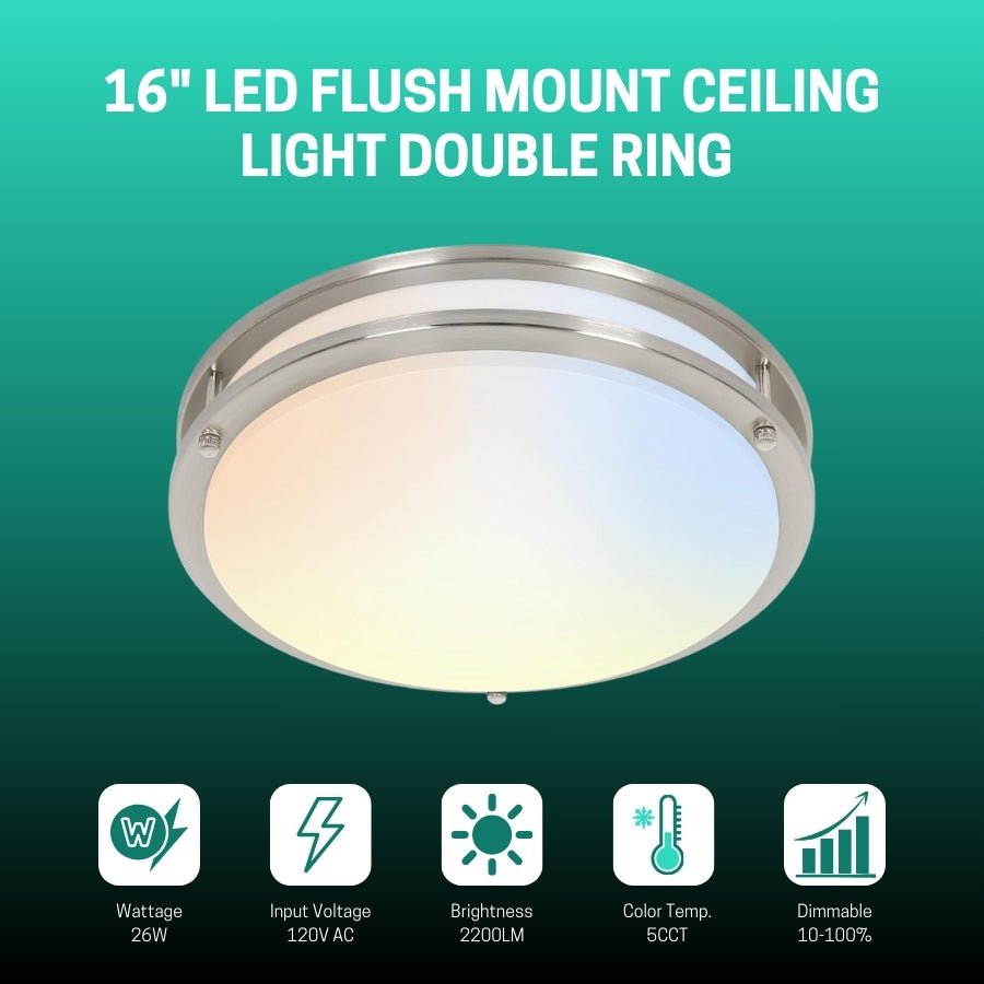 16 inch led ceiling flush mount light fixture at switchtoled 