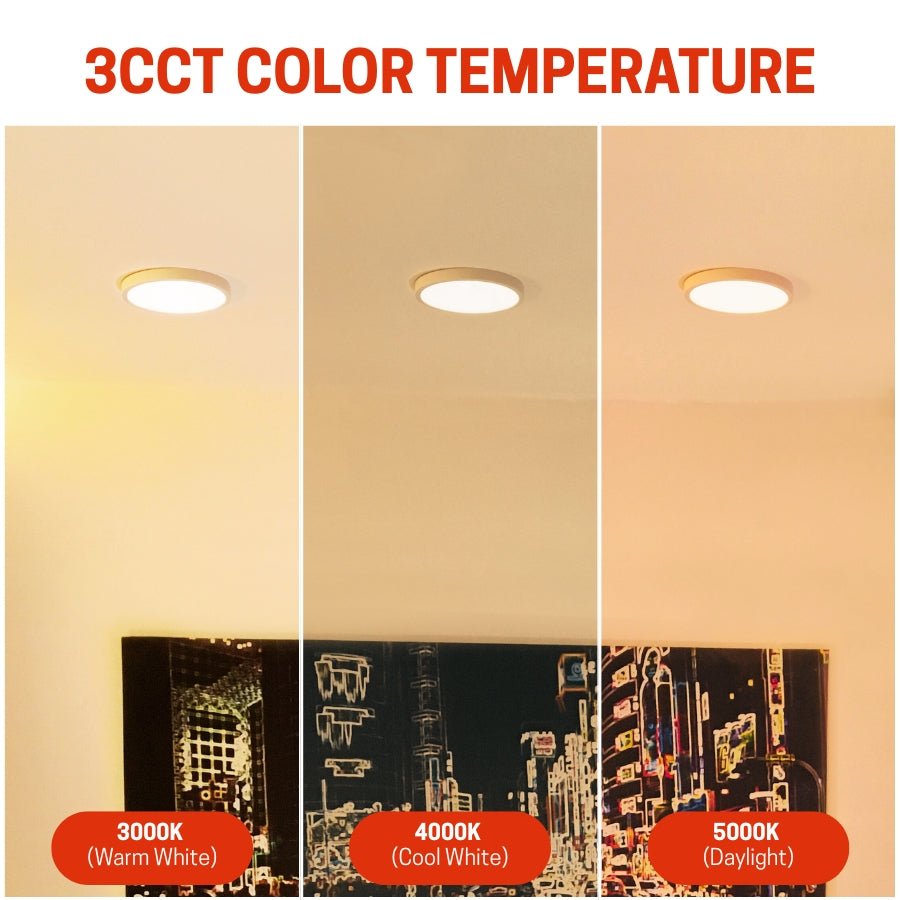 3cct color temperatre of led ceiling lights flush mount at switchtoled 