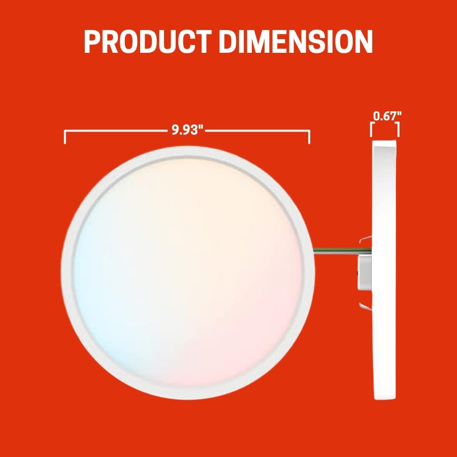 width 9.93 inch led flush mount ceiling light at switch to led 