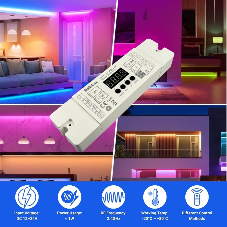 switchtoled led light strip controller product features like voltage, frequency, temperature 