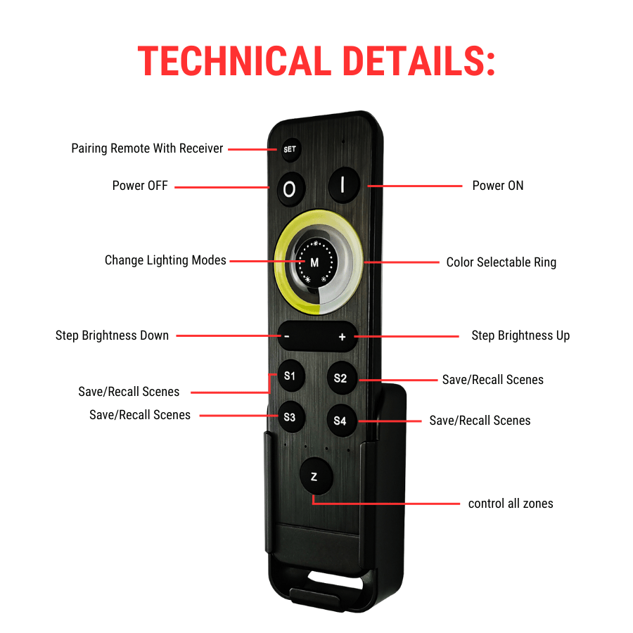 switchtoled led strip light controller remote technical details power on off color modes 
