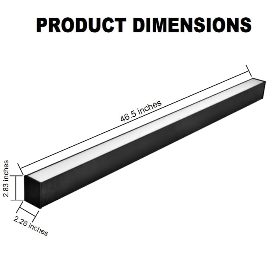 Product dimensions diagram with a rectangular bar and measurements in inches.