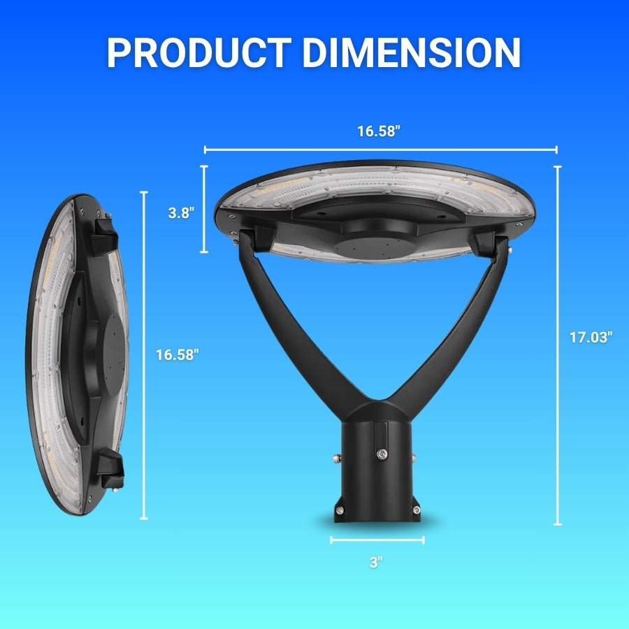 modern outdoor post lighting fixtures​ product dimension at switchtoled 