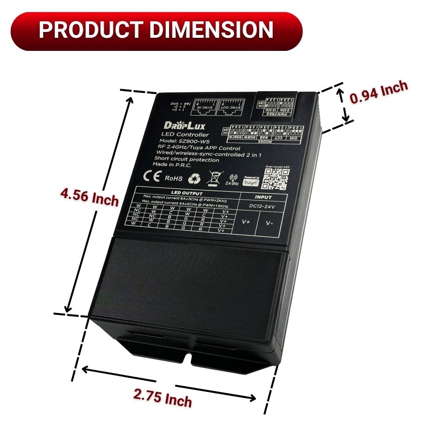 remote control led strip lights length 4.56 inch and width 2.75 inch at switchtoled 