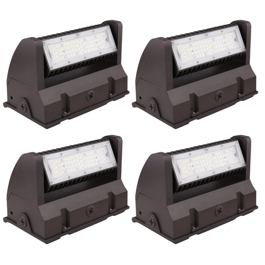 4 pack 60w led wall pack for commercial use at switchtoled.com