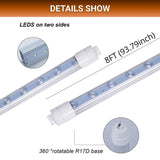 8ft LED Tube Lights product details like 360 degree rotatable 