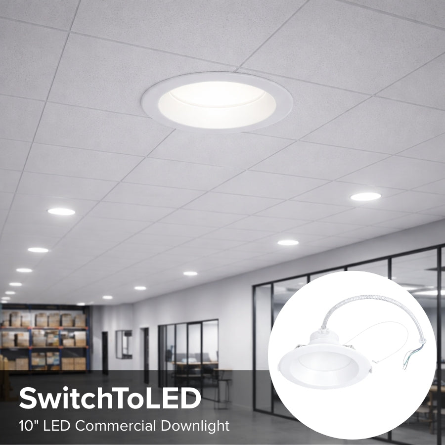 Canless Downlight 10” Commercial Canless LED Downlight – 22W/30W/38W Selectable – 5CCT ...