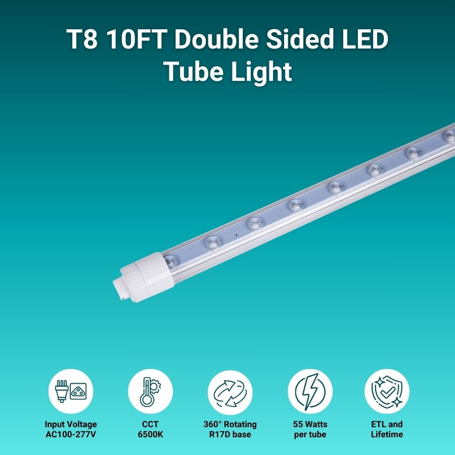 led tube lighting double sided at switch to led 