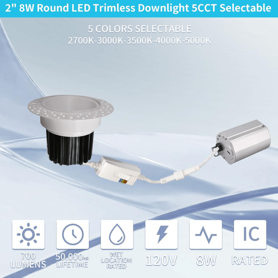 120V trimless recessed led downlights at switchtoled 