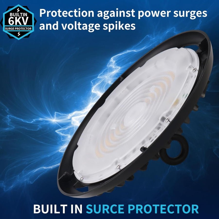 ufo led high bay light 240w built in surce protector at switchtoled