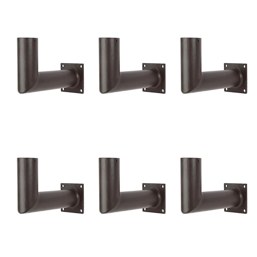 6 pack wall mount brackets 90 degree for slip fit light poles